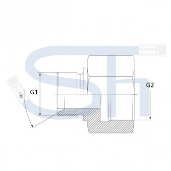 Gewindereduzierung AG R 1 1/4" - IG R 1 1/2"